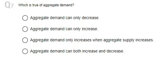 only demand because aggregate does not apply to supply. O it is