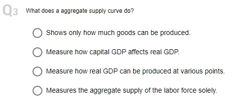 GDP affects real GDP. O Measure how real GDP can be produced