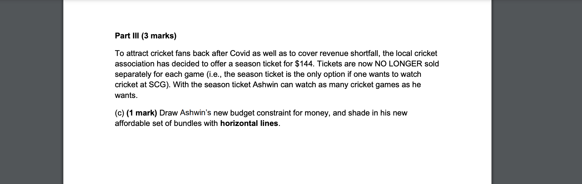 Sydney Cricket Ground or (ii) watching movies (y) at Ritz cinema. In