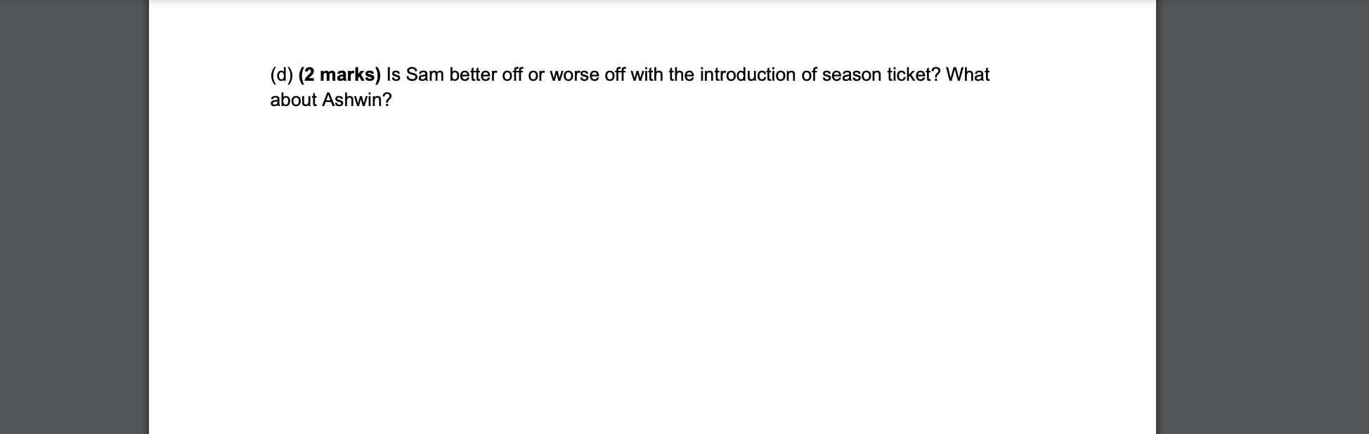 to spend on entertainment. A ticket for a cricket game costs $45.