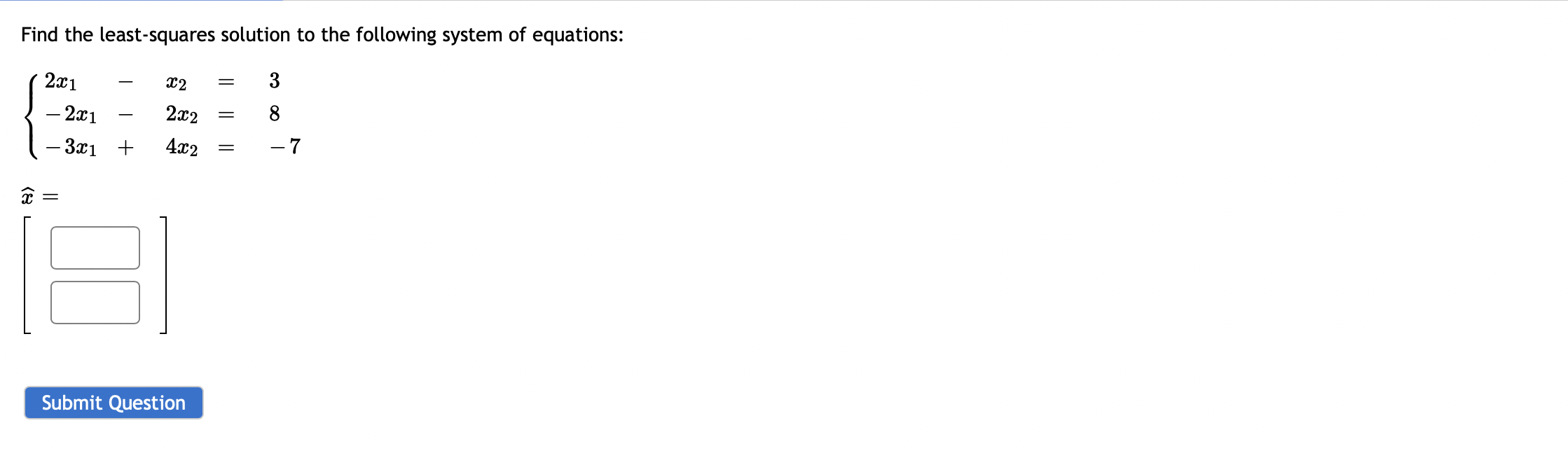 =2 Find the orthogonal projection of u = 0 1 onto the