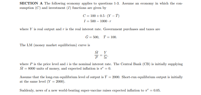 P Y Y.' GDP GDPSECTION A The following economy applies to questions