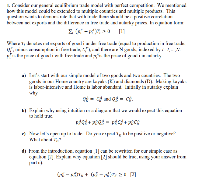a positive correlation between net exports and the difference in free trade
