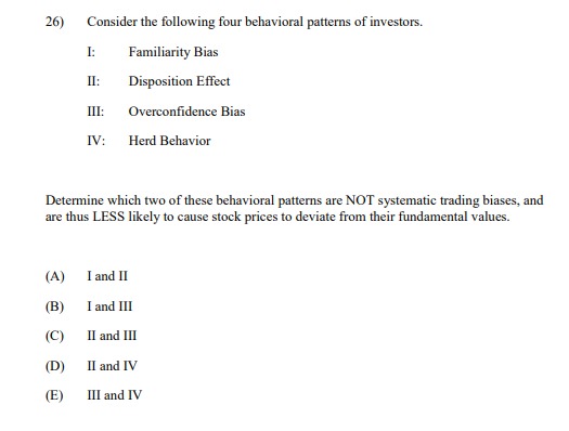 X and the market is -0.25. (iv) The correlation between the returns