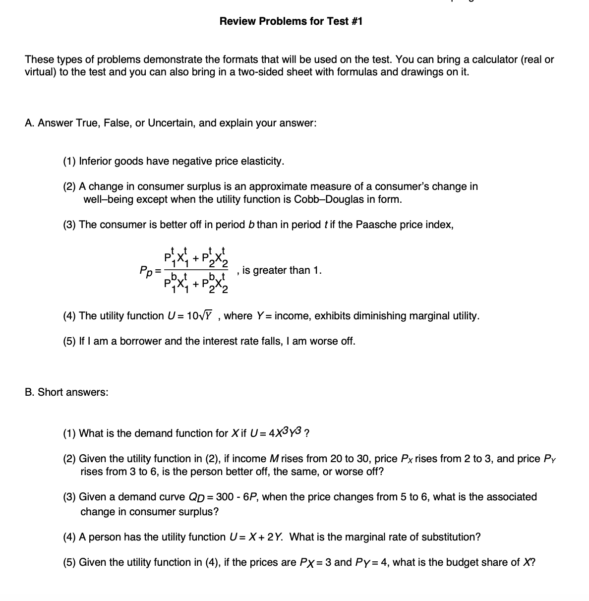calculator (real or virtual) to the test and you can also bring