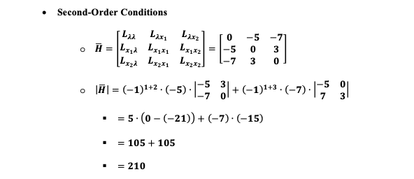 and find the values of x1 and x2 that satisfy those conditions.c)