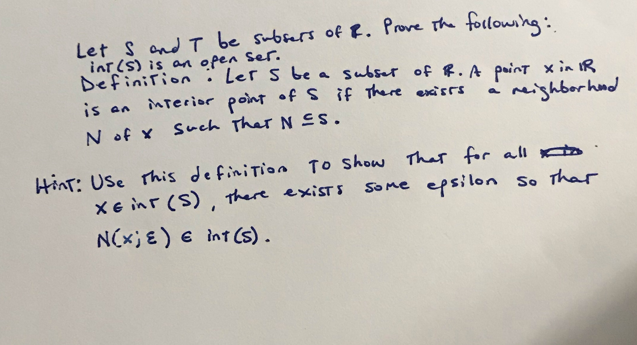  Could someone please help me with this question Let S and
