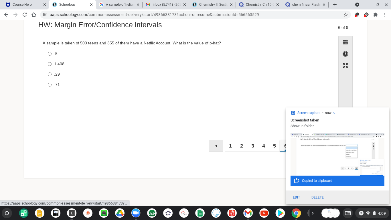 Margin Error/Confidence Intervals 3 of 9 True or False: A parameter is