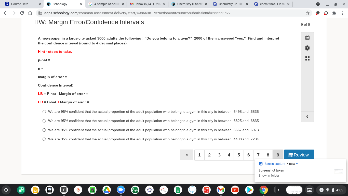 Margin Error/Confidence Intervals 4 1 2 3 4 5 Copied to clipboard
