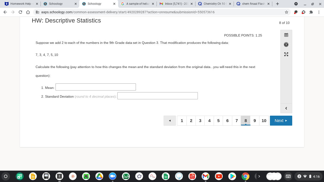 Schoology X G A sample of heliur x M Inbox (5,741) -