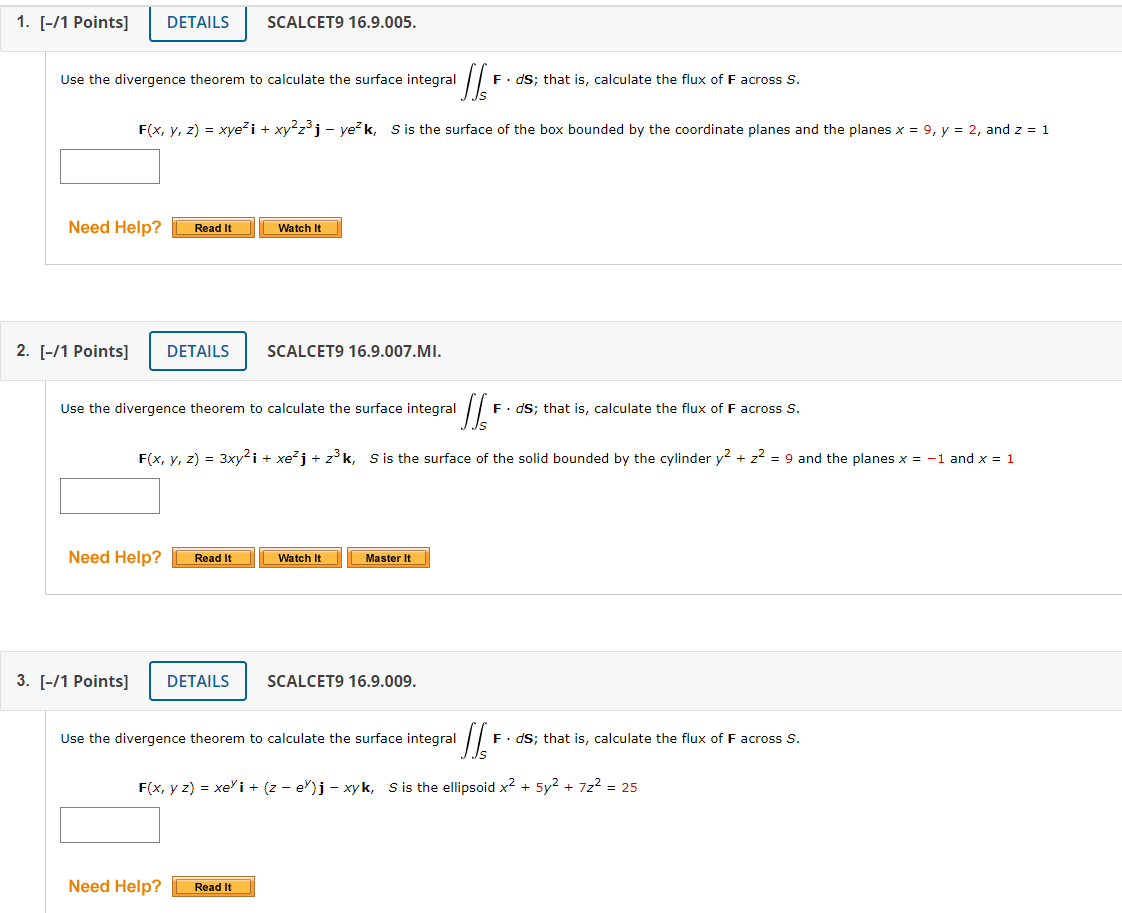y, z) = xyeli + xy-z'j - ye"k, S is the surface