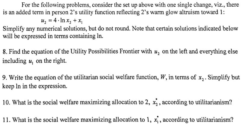 and Jr2 , respectively, whereby x, + II = X = 10.
