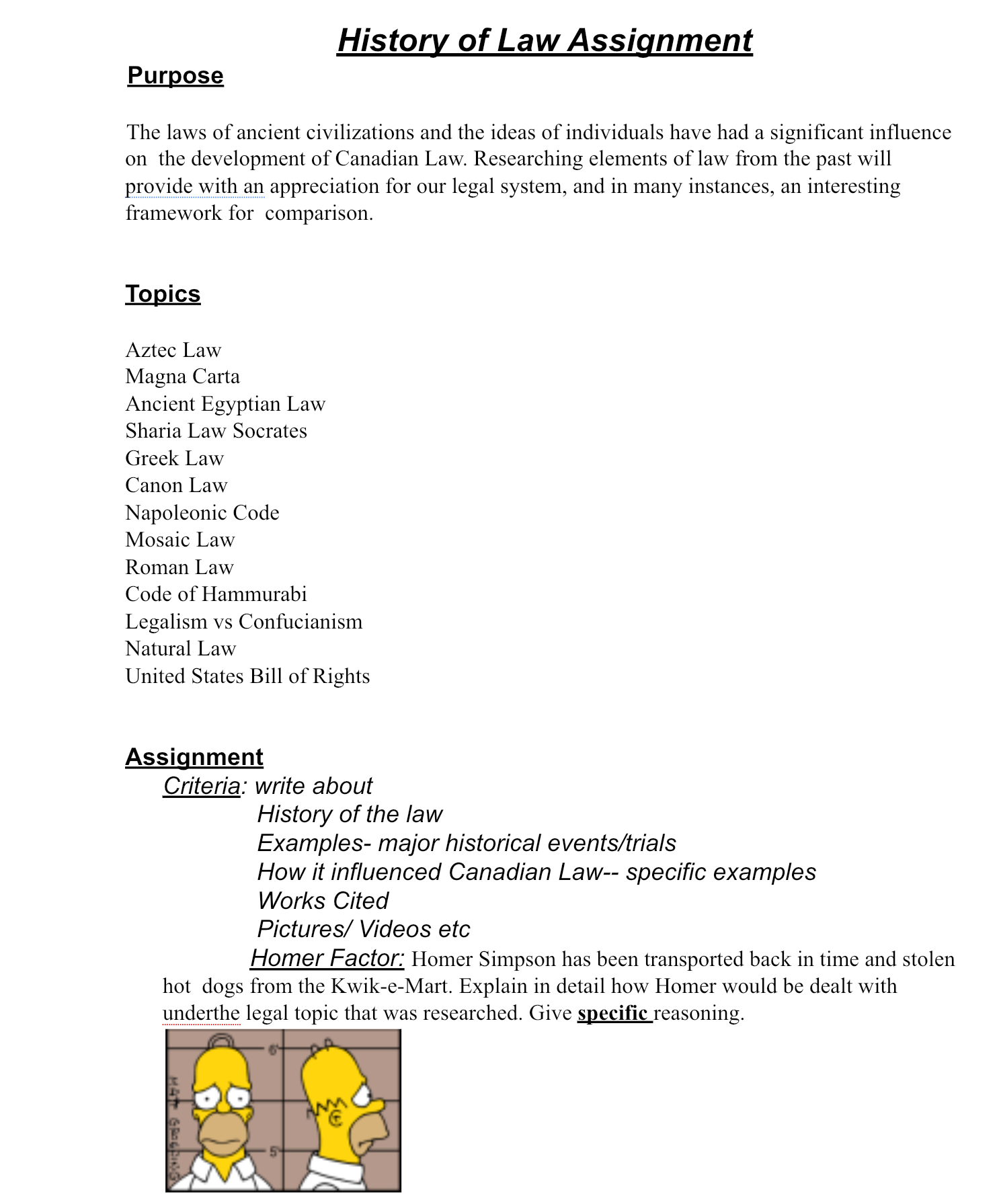  I have an assignment for law can someone please help me