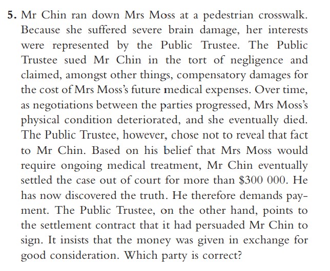 Chin in the tort of negligence and claimed, amongst other things, compensatory