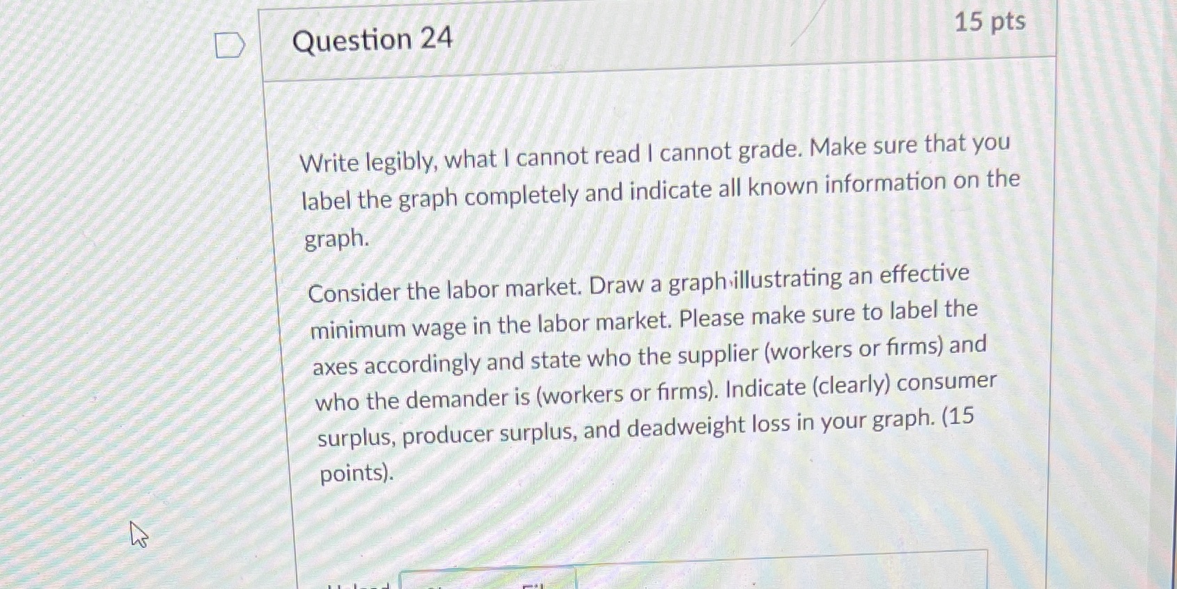 I cannot grade. Make sure that you label the graph completely and