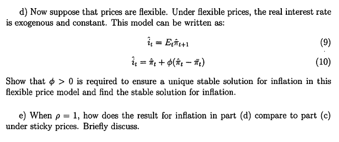 b) What is the solution for the path of the nominal interest