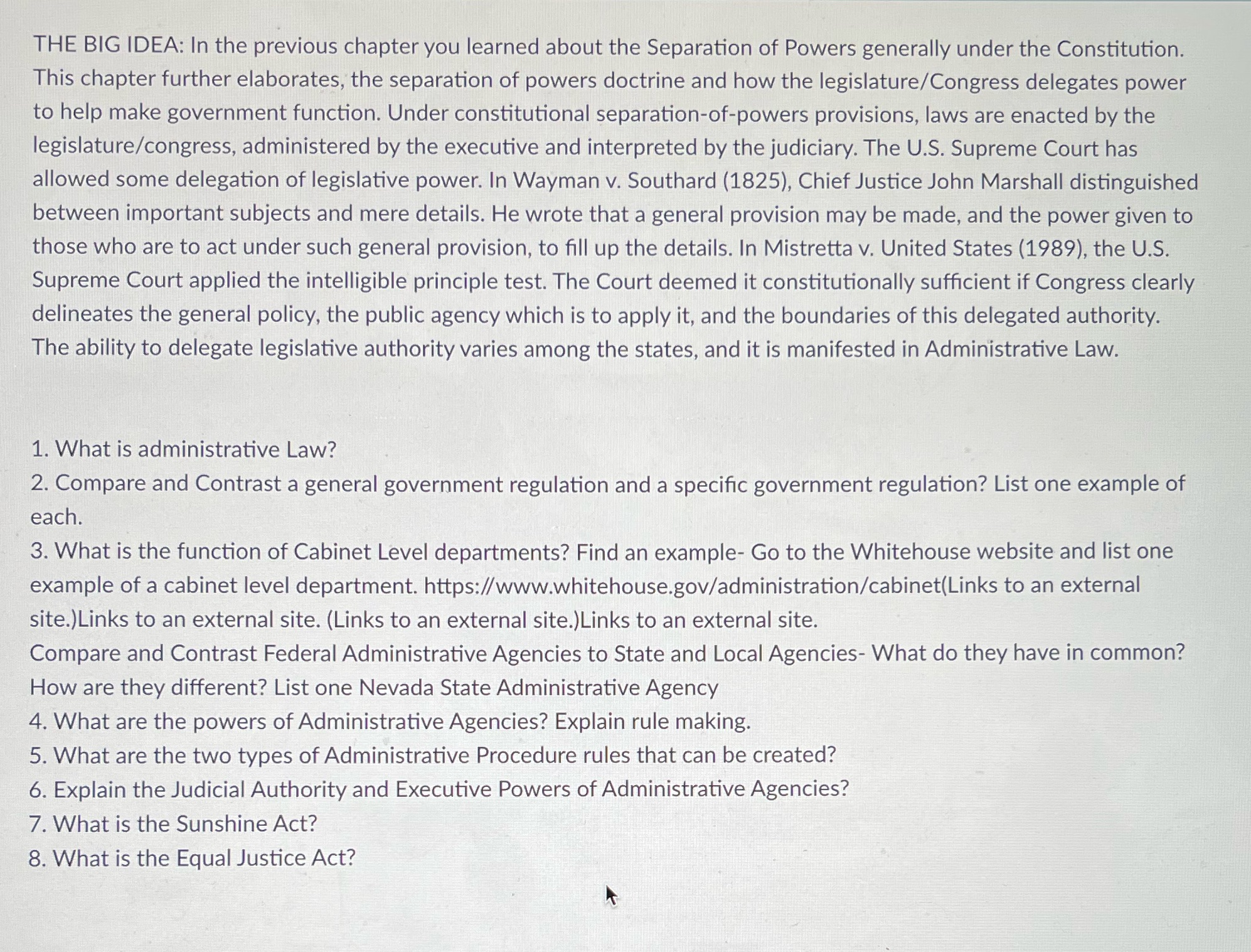  BLW 302! Please address each question fully! Please make long in