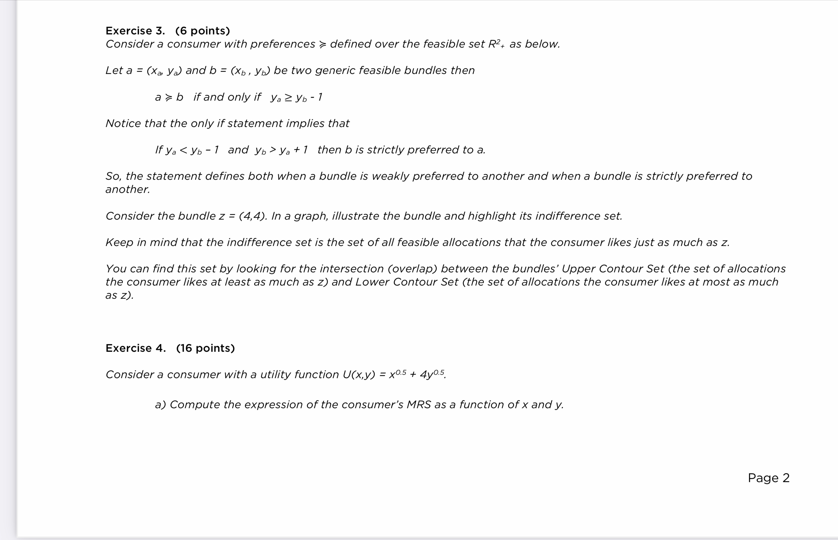 dened over the feasible set R2+ as below. Let a = (xa,