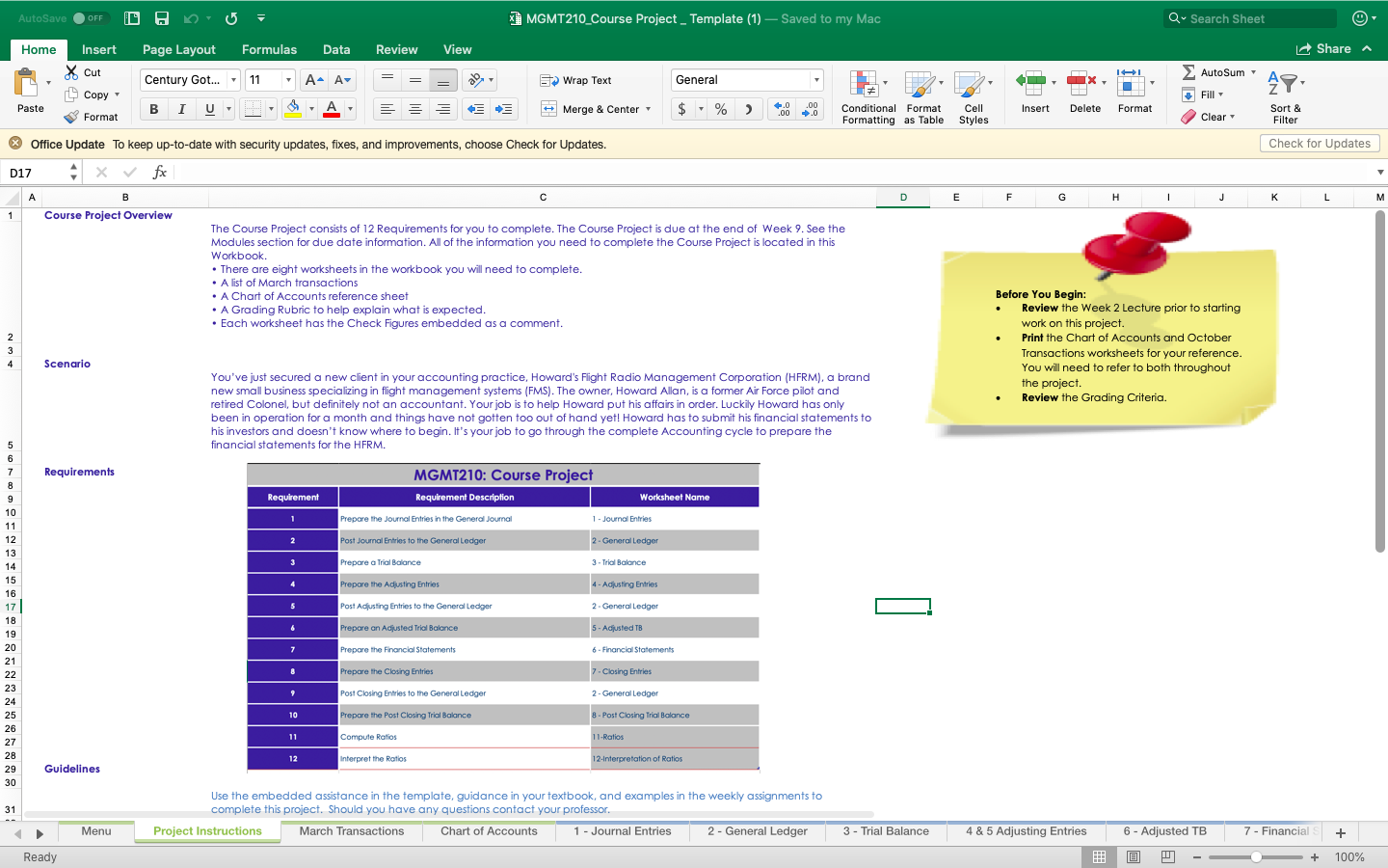 Balance 5- Adjusted TB Prepare the Financial Statements 6 - Financial Statements