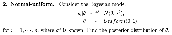 0 ~Uniform(0, 1), for i = 1, . . .,n, where of
