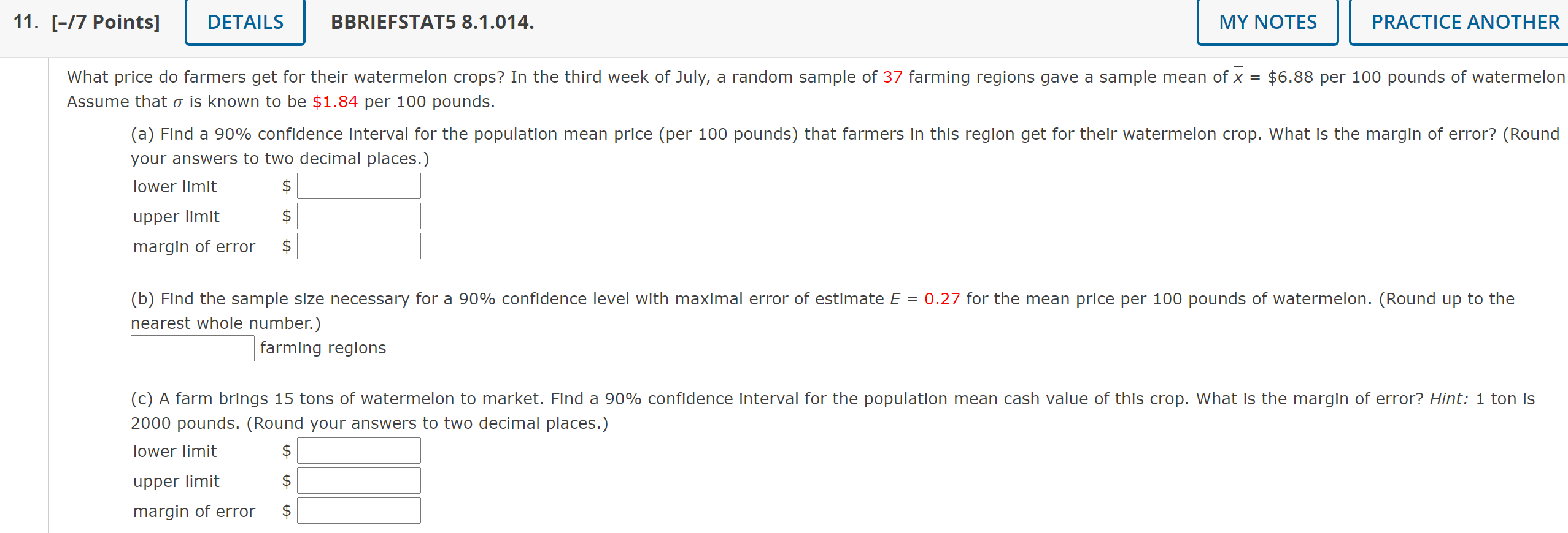 per cubic milliliter of whole blood. Assume that x has a distribution
