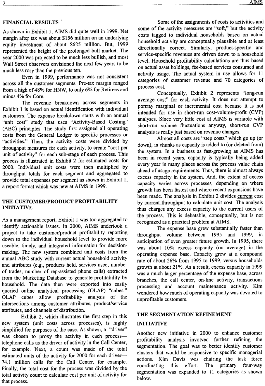 back to active accounts, if AIMS scaled back to 3,000,000 active households