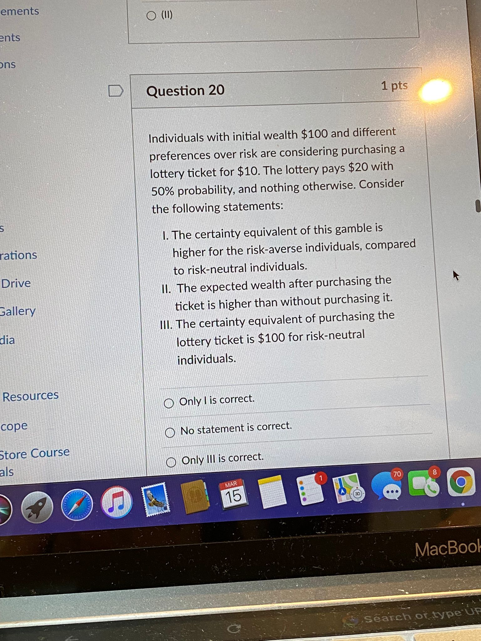  individuals with initial wealth $100 an; differe -.. preferences over risk