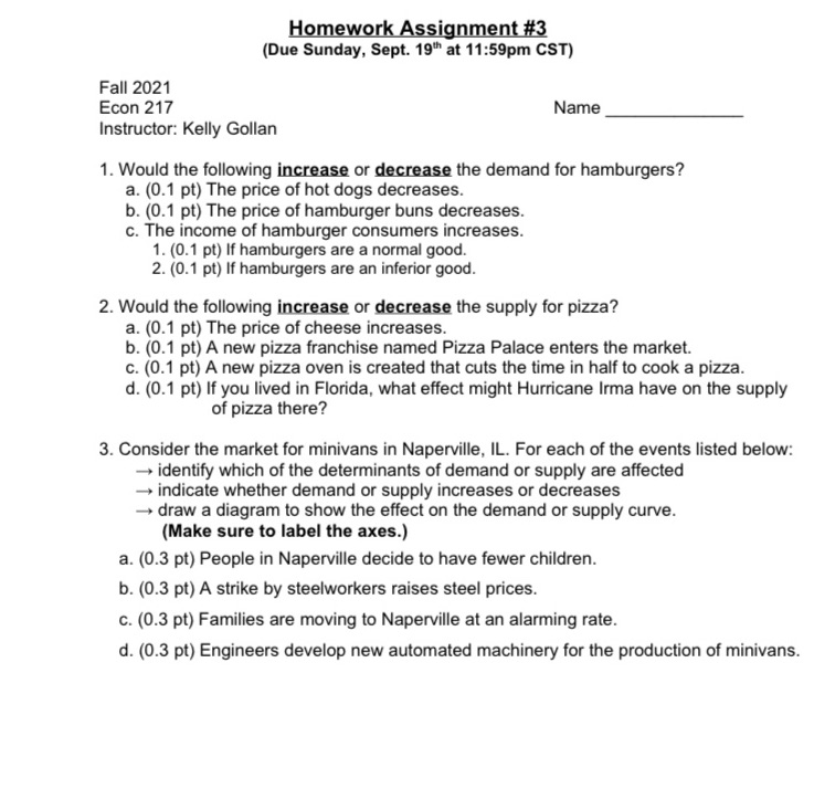 I need help on all three questions please WW {Due W.Bept.1l'"