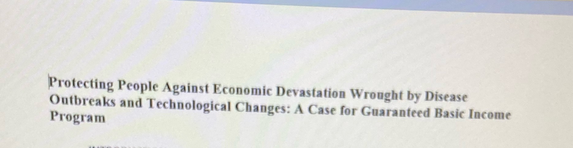 I need information related to guaranteed basic income ( universal basic