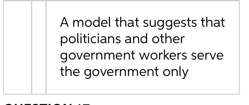 other government workers serve the government only QUESTION 19 What is the