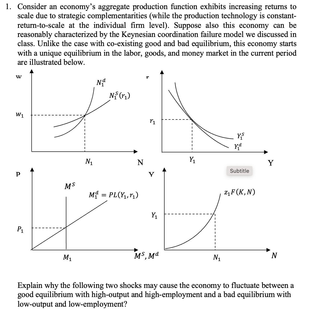 scale due to strategic complementarities (while the production technology is constant- return-to-scale