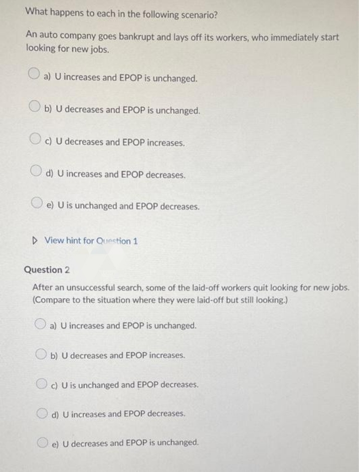 with proper explanation What happens to each in the following scenario? An