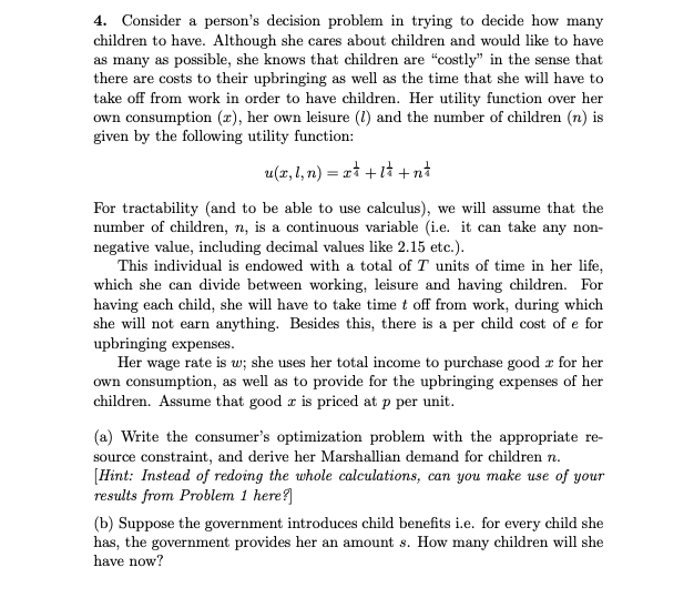 many children to have. Although she cares about children and would like