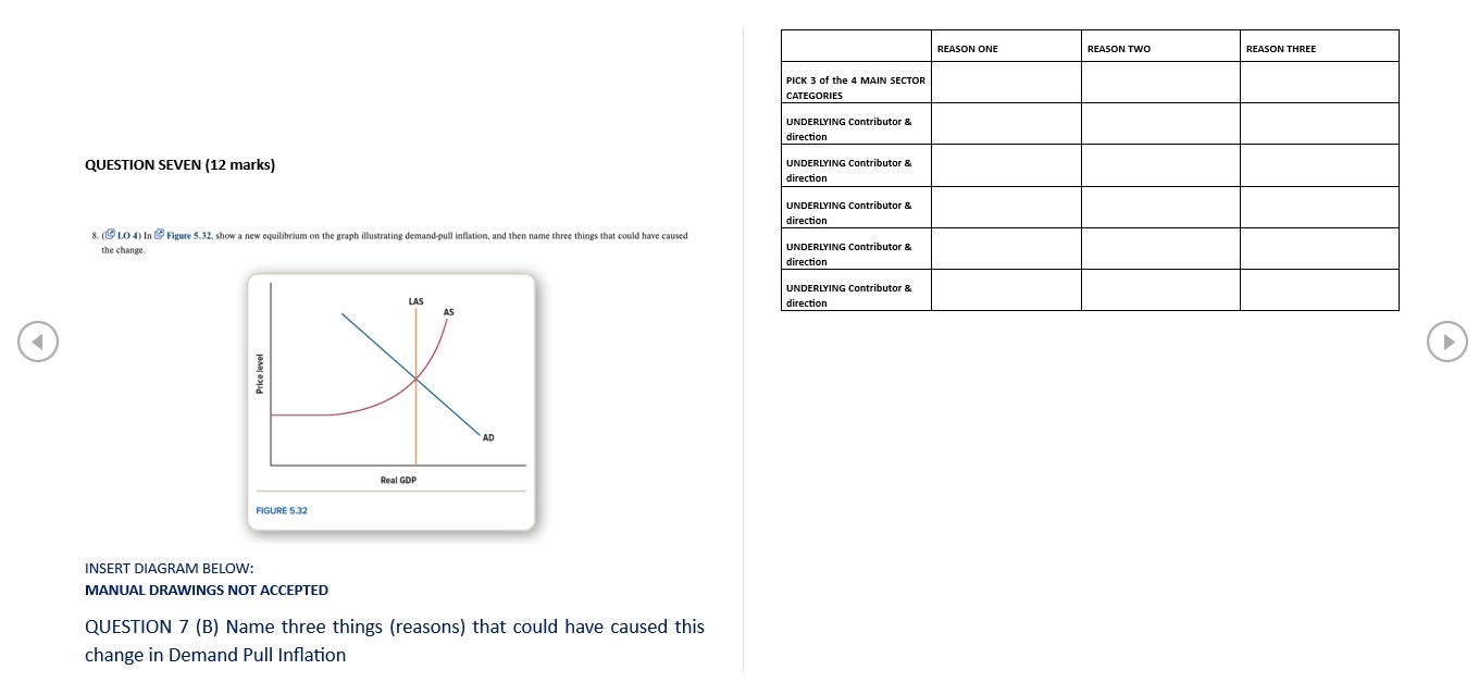 Please only answer question B REASON ONE REASON TWO REASON THREE