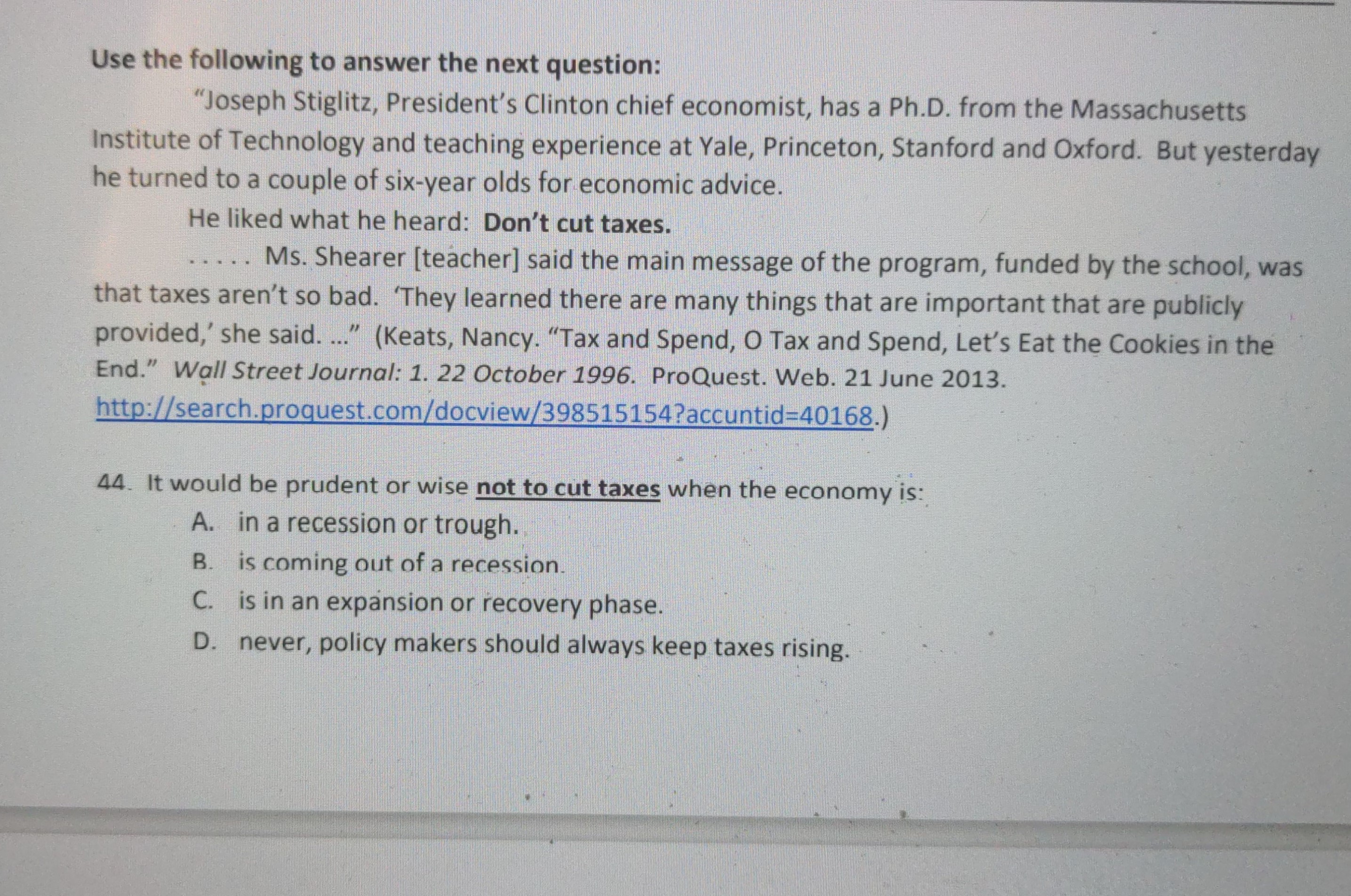 economist, has a Ph.D. from the Massachusetts Institute of Technology and teaching