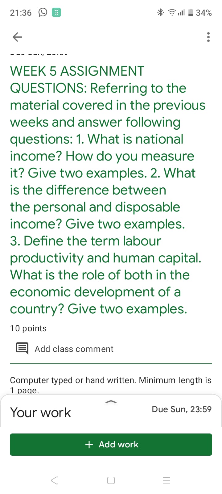 QUESTIONS: Referring to the material covered in the previous weeks and answer