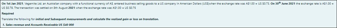 On 1st 2021, Vegmite an comp-ny with LIS 78 on August 2021