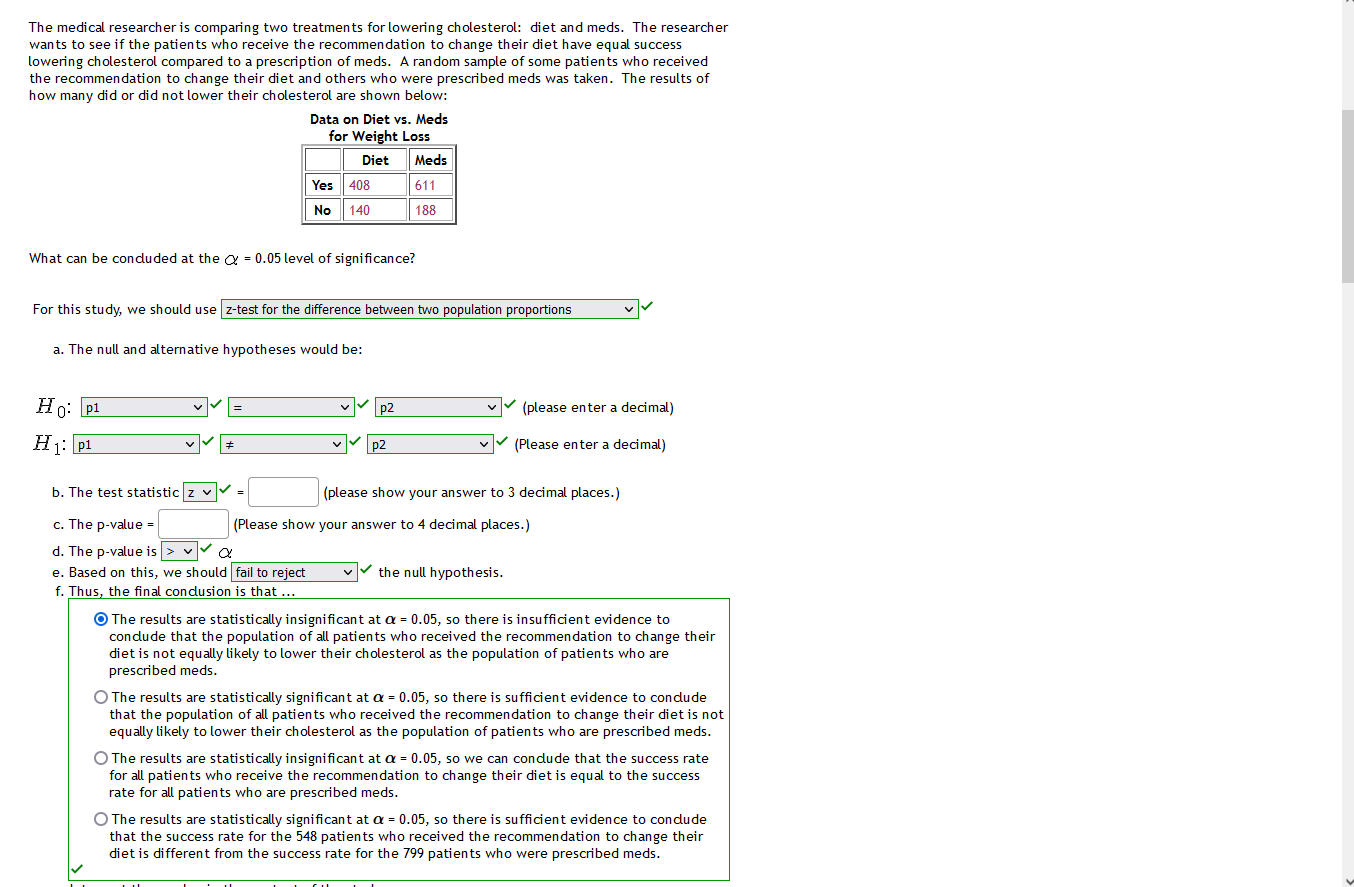 the a = 0.10 level of significance level of significance? For this