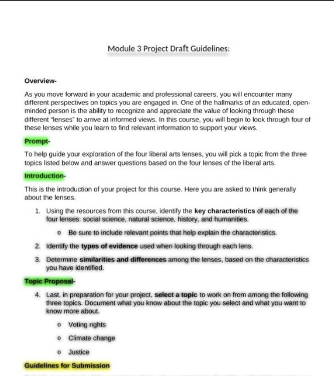  Module 3 Project Draft Guidelines: Overview- As you move forward in