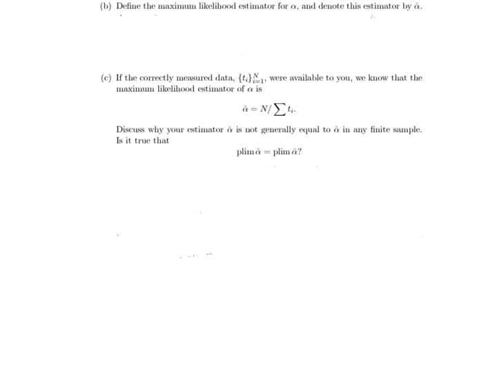 and variance o, and both , and 6, are unknown parameters that