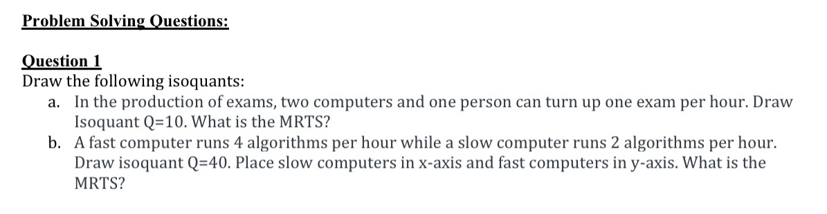 the production of exams, two computers and one person can turn up