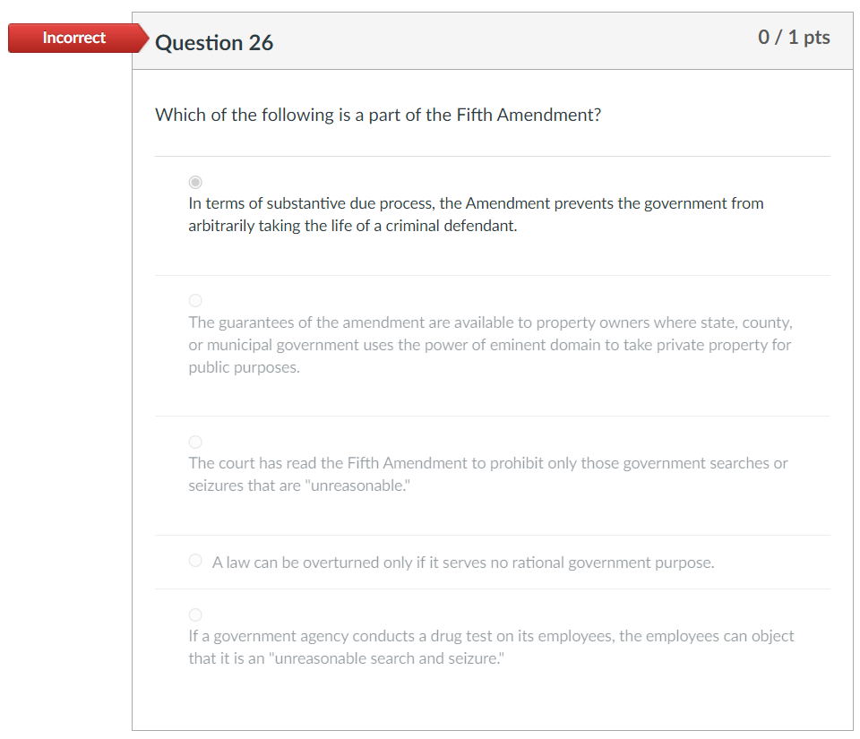 following is true according to the first tier of substantive due process