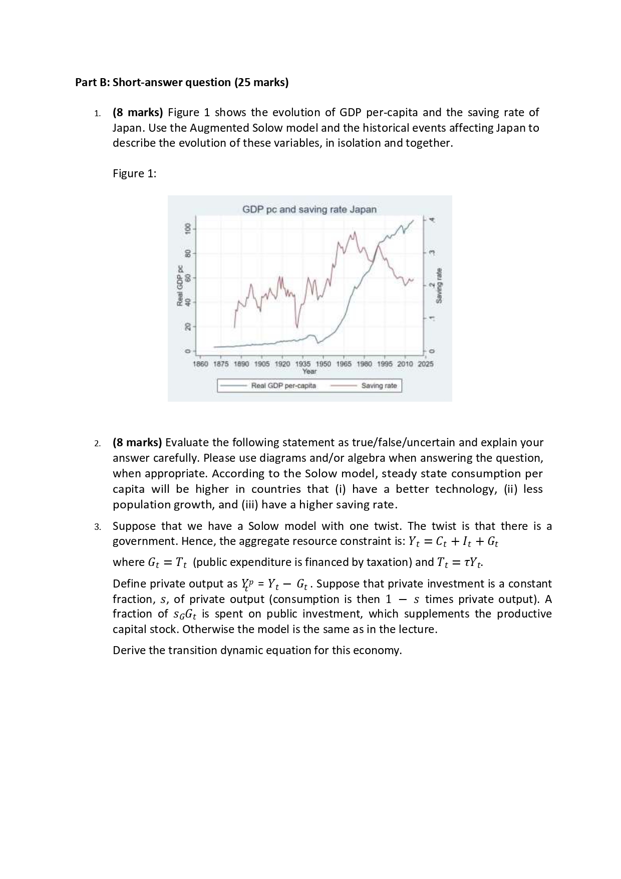  Part B: Short-answer question (25 marks) 1. 2. (8 marks) Figure