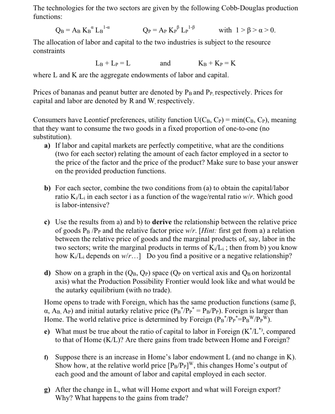 Lel-B With 1}B? (1 0. The allocation of labor and capital to