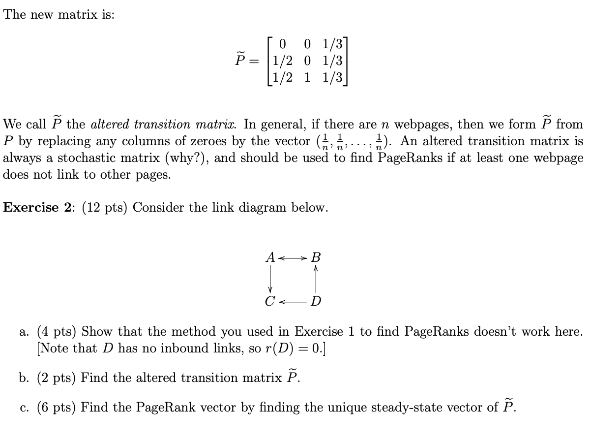 page C, and the two-way arrow between A and B indicates that