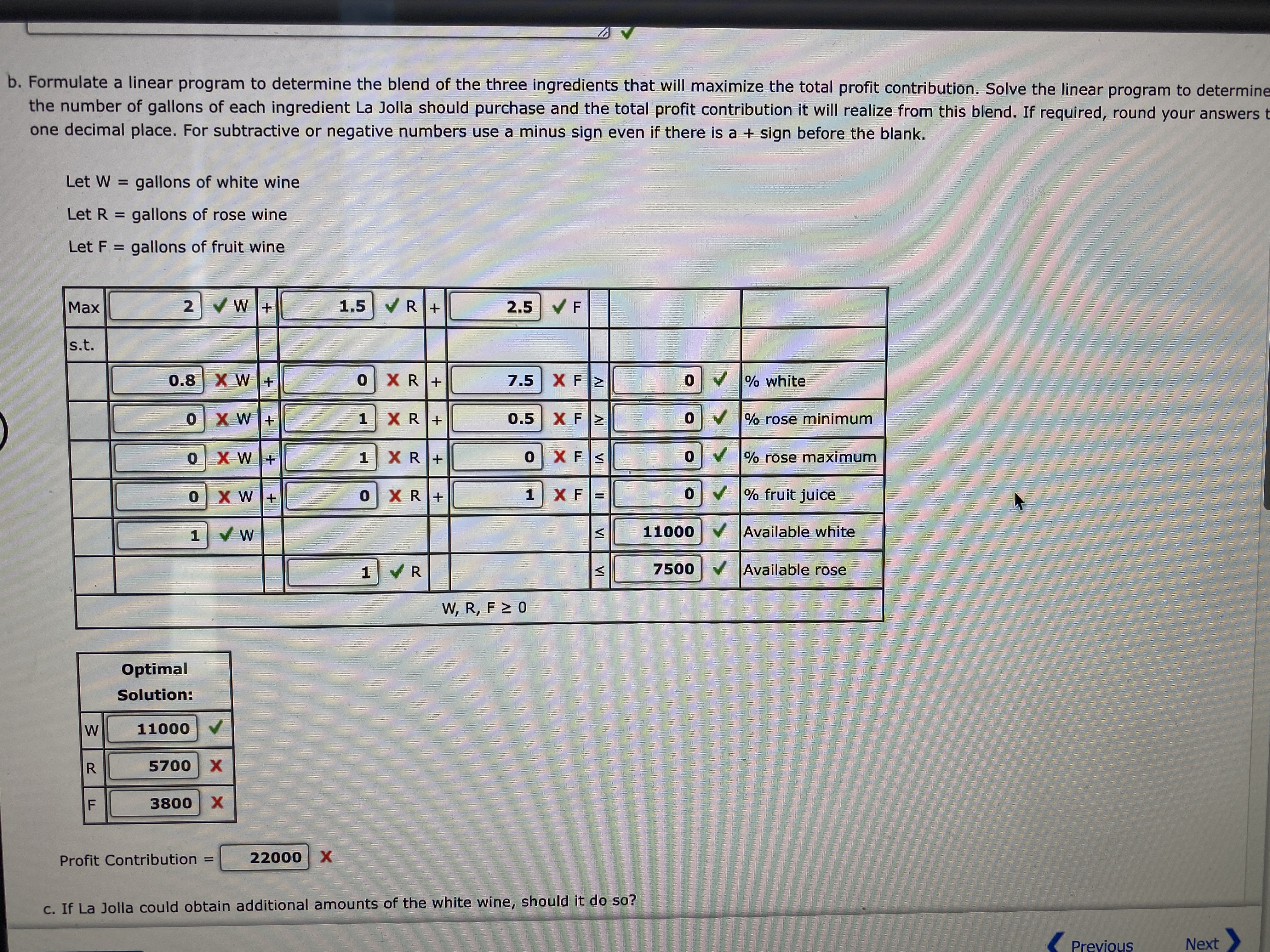 wine cooler must consist of at least 45% white wine, at least