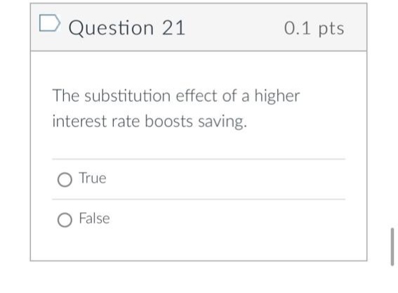 loanable funds, all other things unchanged, will the interest rate. O not