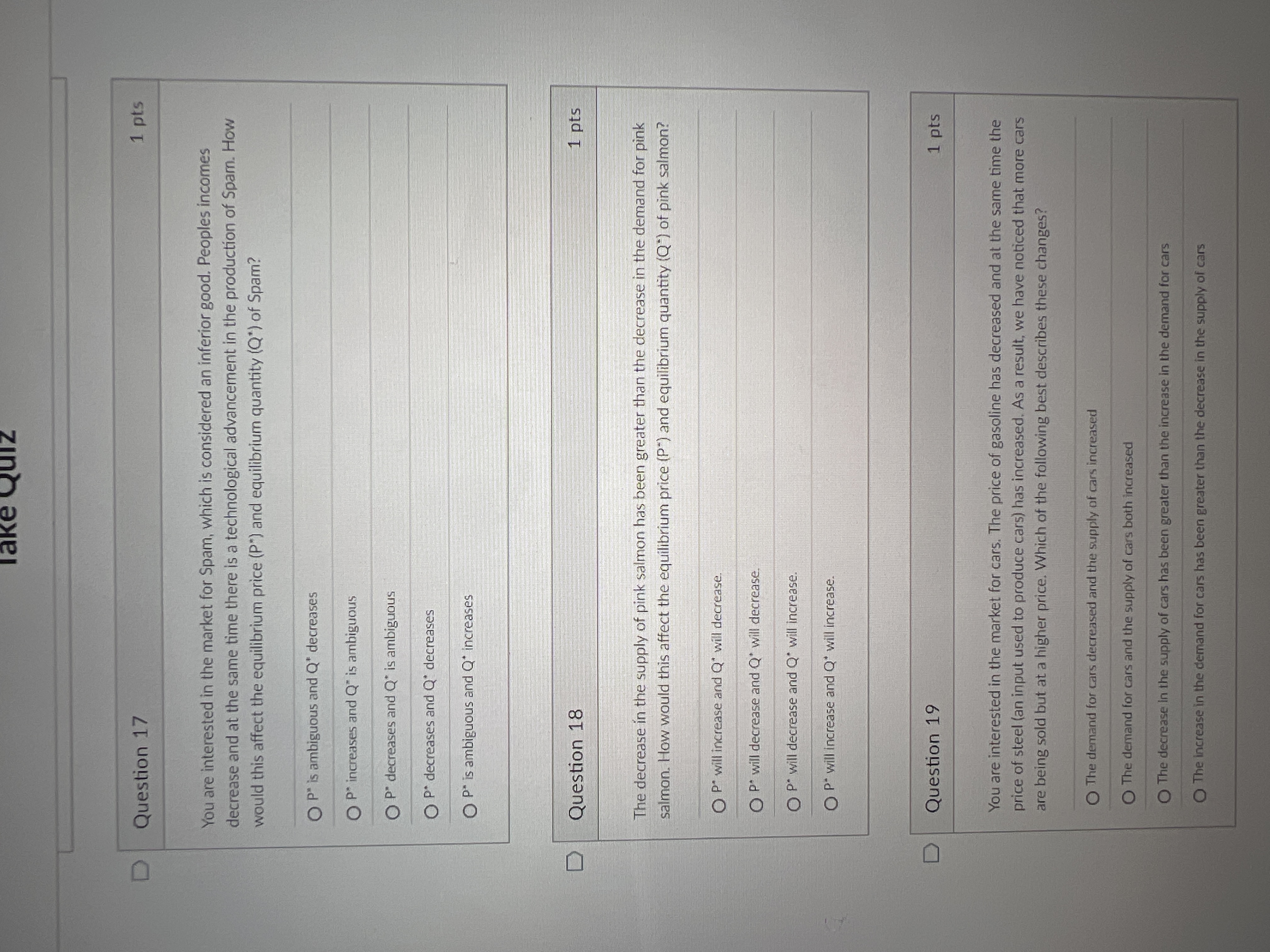 How would this affect the equilibrium price (P*) and equilibrium quantity (Q*)