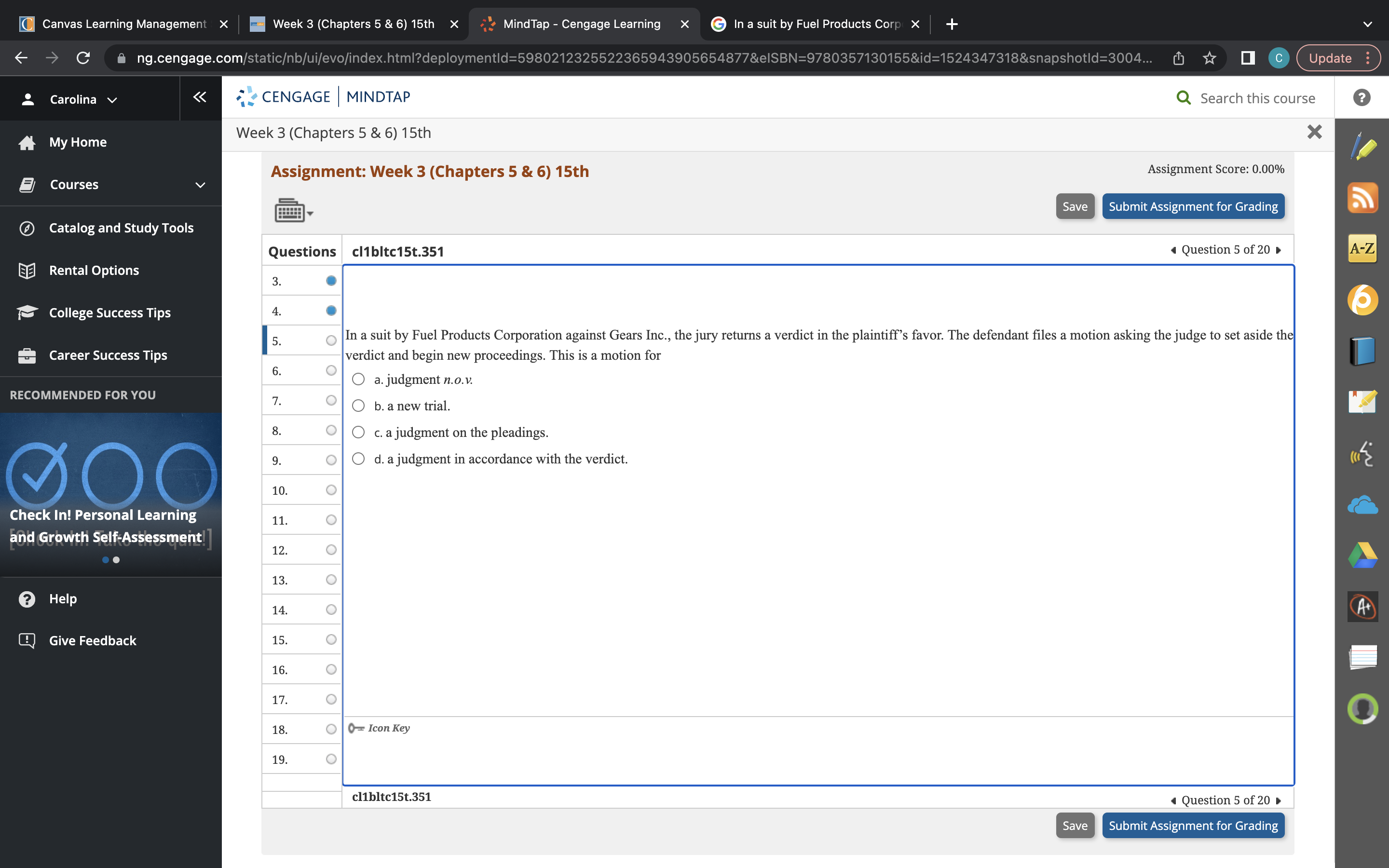  C Canvas Learning Management X Week 3 (Chapters 5 & 6)