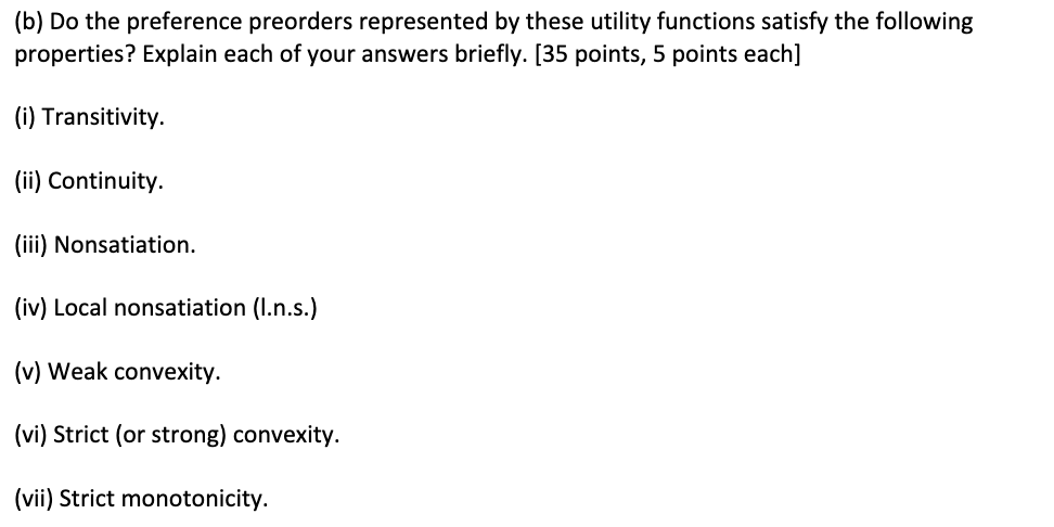 an initial endowment vector el = e2 = (1,1). Utility functions are